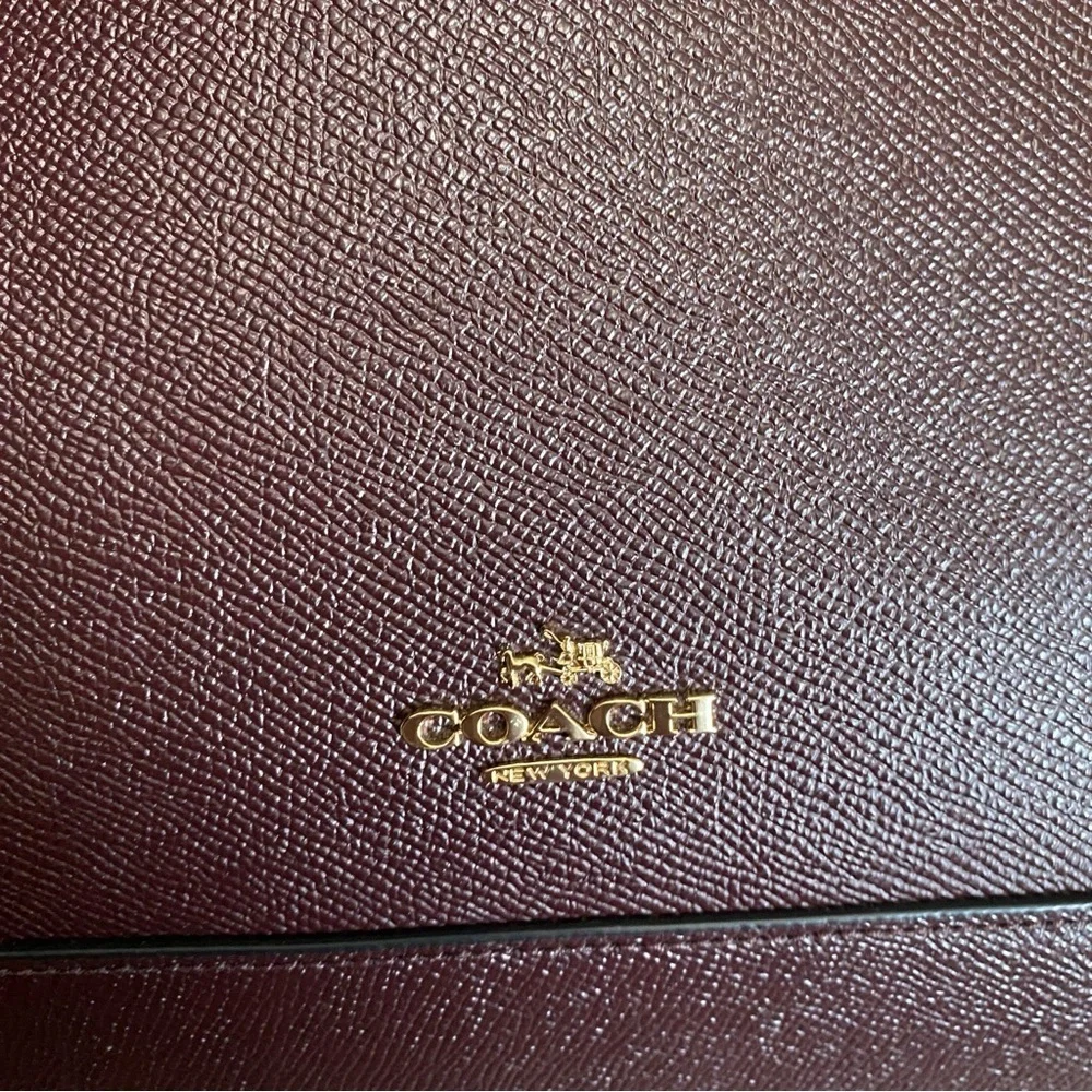 Coach Dark Brown Leather Sierra Satchel Crossbody Bag